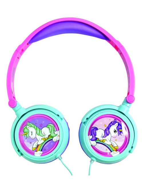 Cuffia stereo Unicorn pieghevole con cavo e limitazione sicura del volume - Kiabi