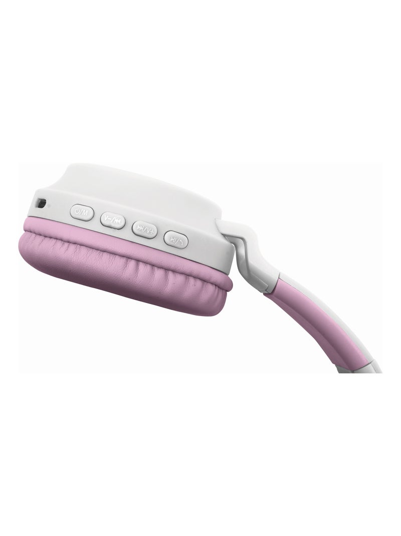 Cuffie ricaricabili wireless a forma di orecchie di gatto con luci Rosa - Kiabi