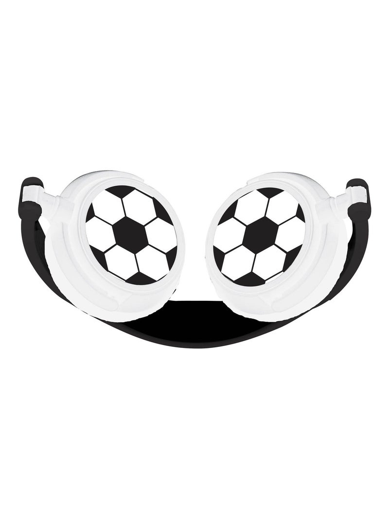 Cuffie stereo pieghevoli con cavo per il calcio con limitazione sicura del volume Nero - Kiabi