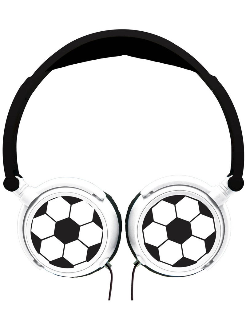 Cuffie stereo pieghevoli con cavo per il calcio con limitazione sicura del volume Nero - Kiabi