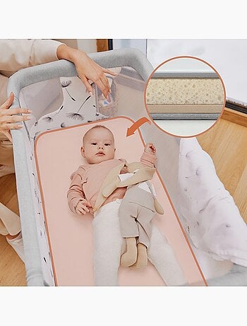 Culla Co-Sleeping 3in1 LIONELO Aurora - Lettino Neonati Regolabile - Materasso - Borsa