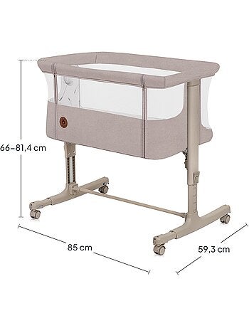 Culla Co-Sleeping 3in1 LIONELO Aurora - Lettino Neonati Regolabile - Materasso - Borsa