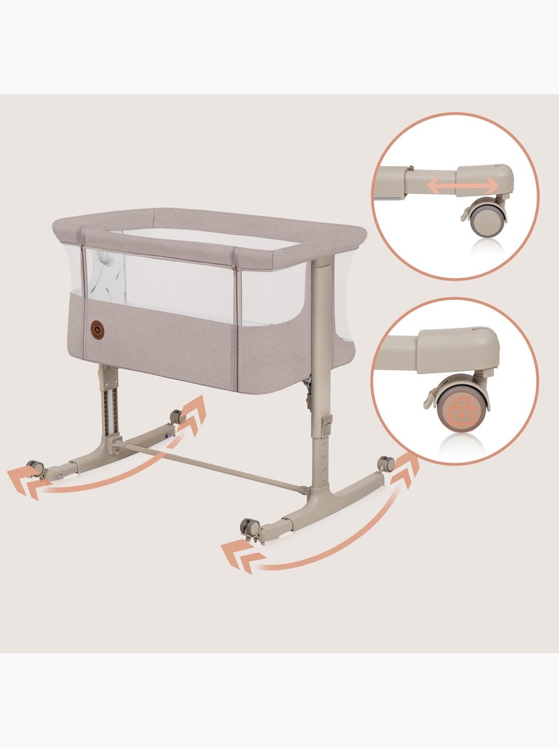 Culla Co-Sleeping 3in1 LIONELO Aurora - Lettino Neonati Regolabile - Materasso - Borsa Beige - Kiabi