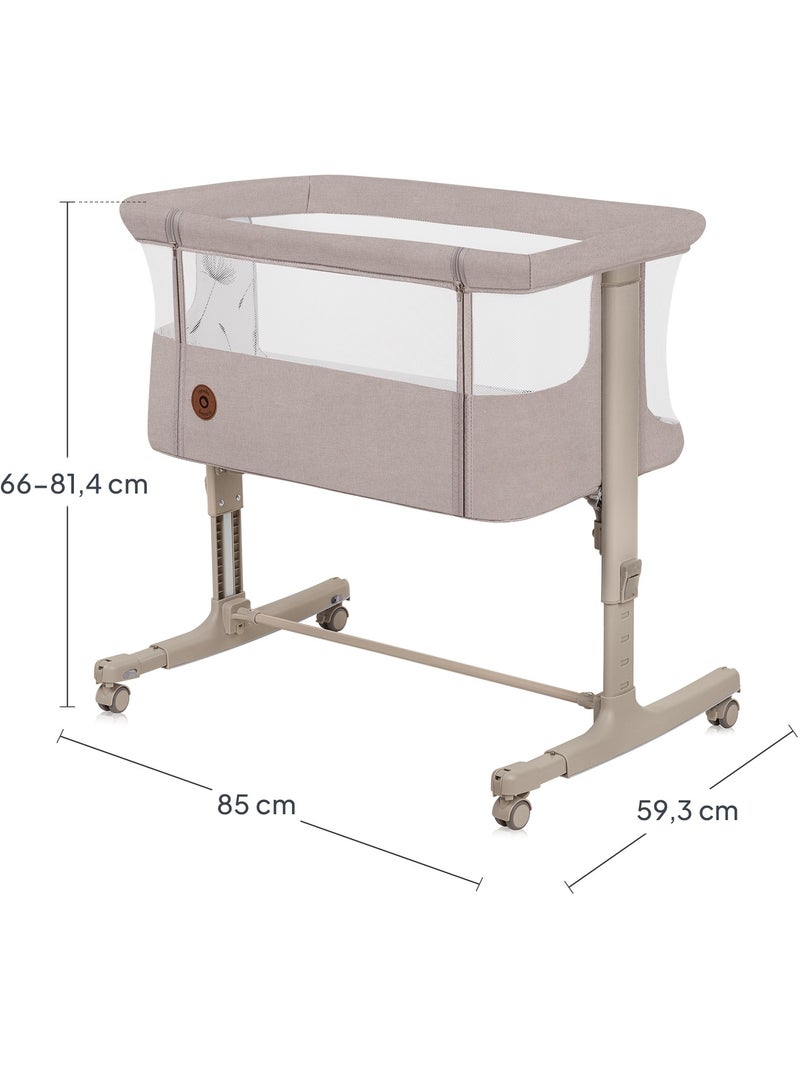 Culla Co-Sleeping 3in1 LIONELO Aurora - Lettino Neonati Regolabile - Materasso - Borsa Beige - Kiabi