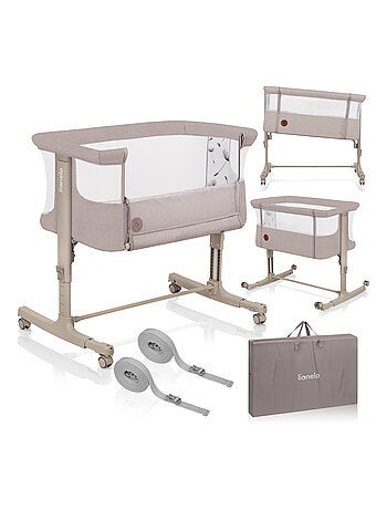 Culla co-sleeping bebè 3 in 1 LIONELO Aurora - Altezza regolabile - Materasso e borsa inclusi
