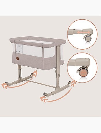 Culla co-sleeping bebè 3 in 1 LIONELO Aurora - Altezza regolabile - Materasso e borsa inclusi