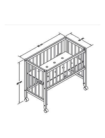 Lettino per co-sleeping bianco con barriere scorrevoli, sophie | Tissi