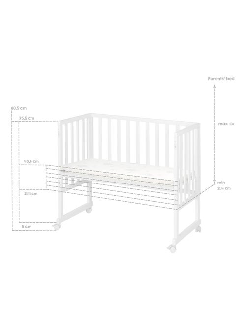 Culla cododo 3‑in‑1 con materasso traspirante e sponde – "Roba" - Kiabi