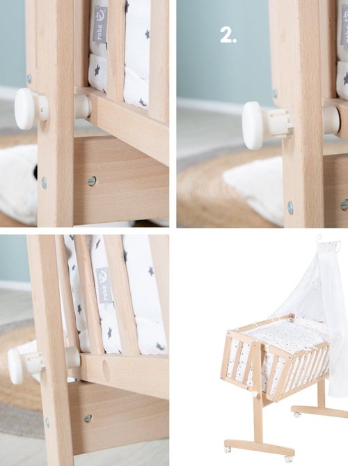 Culla completa in faggio massello bio – motivo stelle – "Roba Sternenzauber" - Kiabi