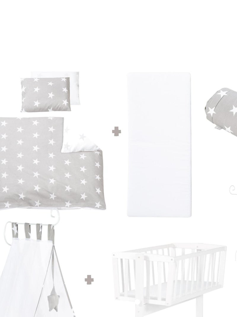 Culla con biancheria completa con stampa stelle – ROBA "Little Stars" Bianco - Kiabi