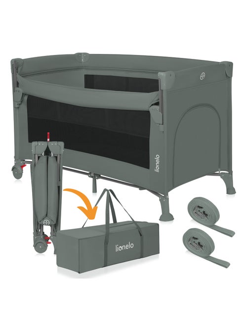 Culla da viaggio LIONELO Ellen 3 in 1 - Lettino da viaggio - Box - Materasso ad alta densità - Ruote - Kiabi