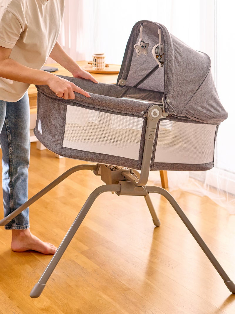 Culla e lettino LIONELO Smart Baby - Lettino da viaggio - Fino a 9 kg - Con materasso - Borsa per il Grigio bianco - Kiabi