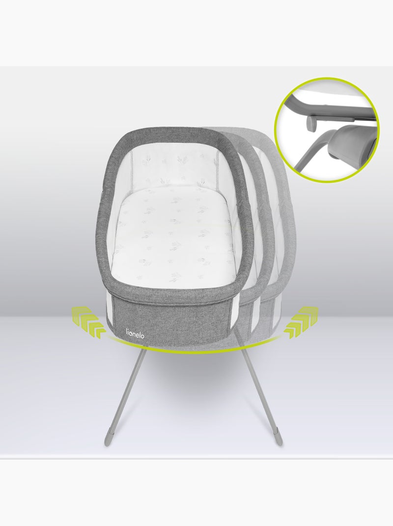 Culla e lettino LIONELO Smart Baby - Lettino da viaggio - Fino a 9 kg - Con materasso - Borsa per il Grigio bianco - Kiabi