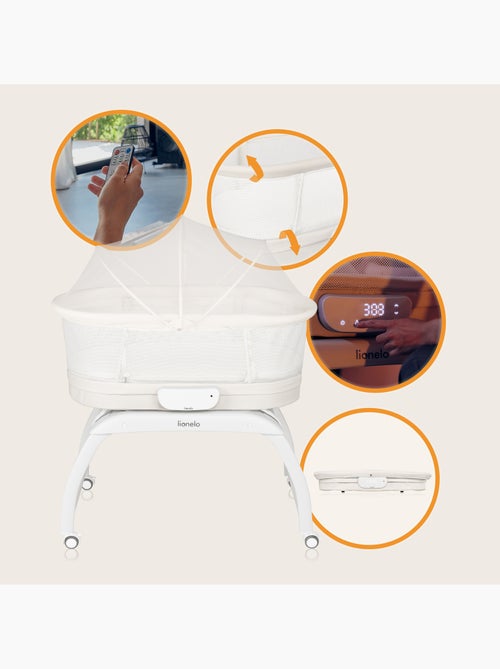 Culla e lettino per bambini LIONELO Coral - Lettino per bambini fino a 9 kg - Ruote - 5 velocità - T - Kiabi