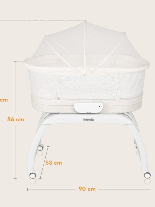 Culla e lettino per bambini LIONELO Coral - Lettino per bambini fino a 9 kg - Ruote - 5 velocità - T - Kiabi