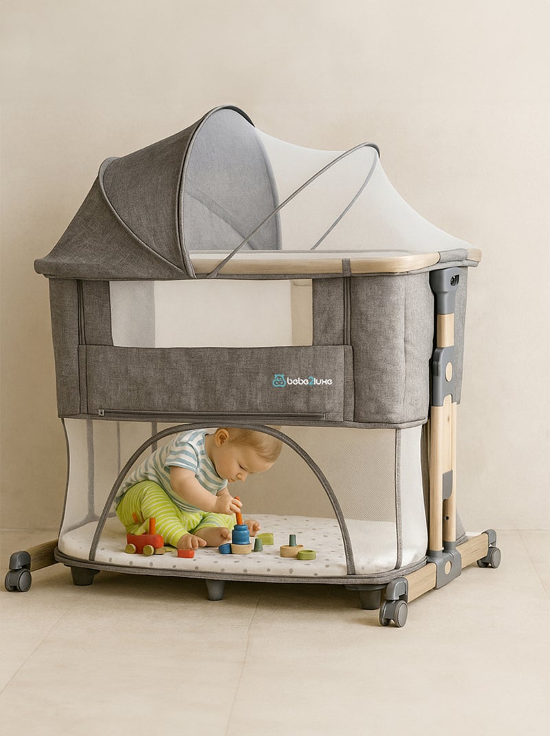 Culla evolutiva Leo: CODODO/Lettino Bebe/Parco per bambini Grigio - Kiabi