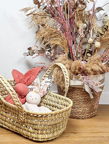 Culla giocattolo per bambole 35 cm in fibre naturali | sevira kids | sevira kids