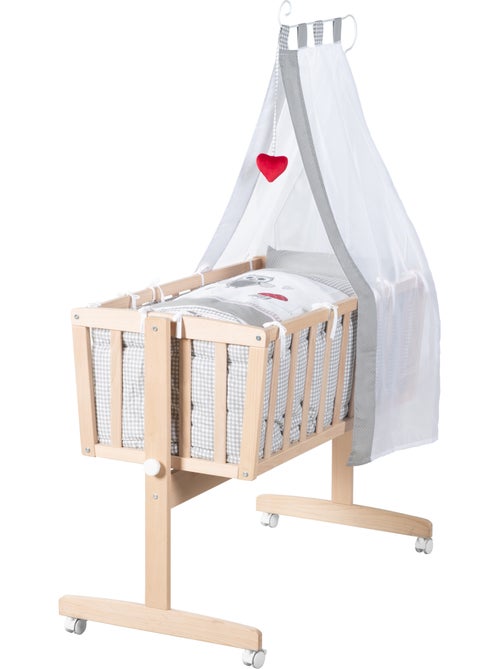 Culla in faggio bio con set completo – motivo civetta – "Roba Adam & Eule" - Kiabi