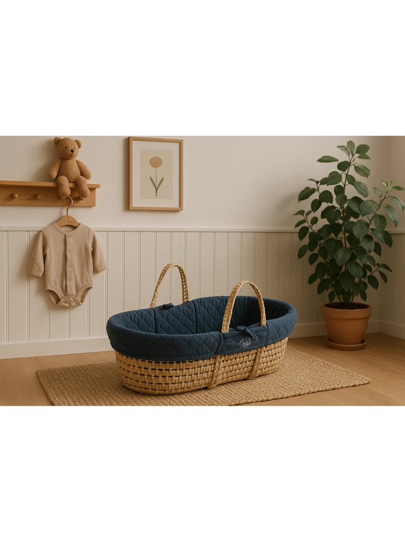 Culla in fibra naturale con rivestimento in - SAUTHON Blu - Kiabi
