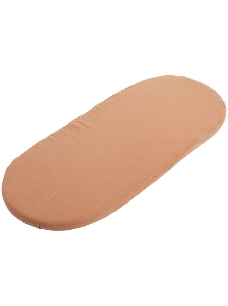 Culla in fibra naturale e rivestimento in tessuto con supporto in pino - SAUTHON Bianco Arancio - Kiabi