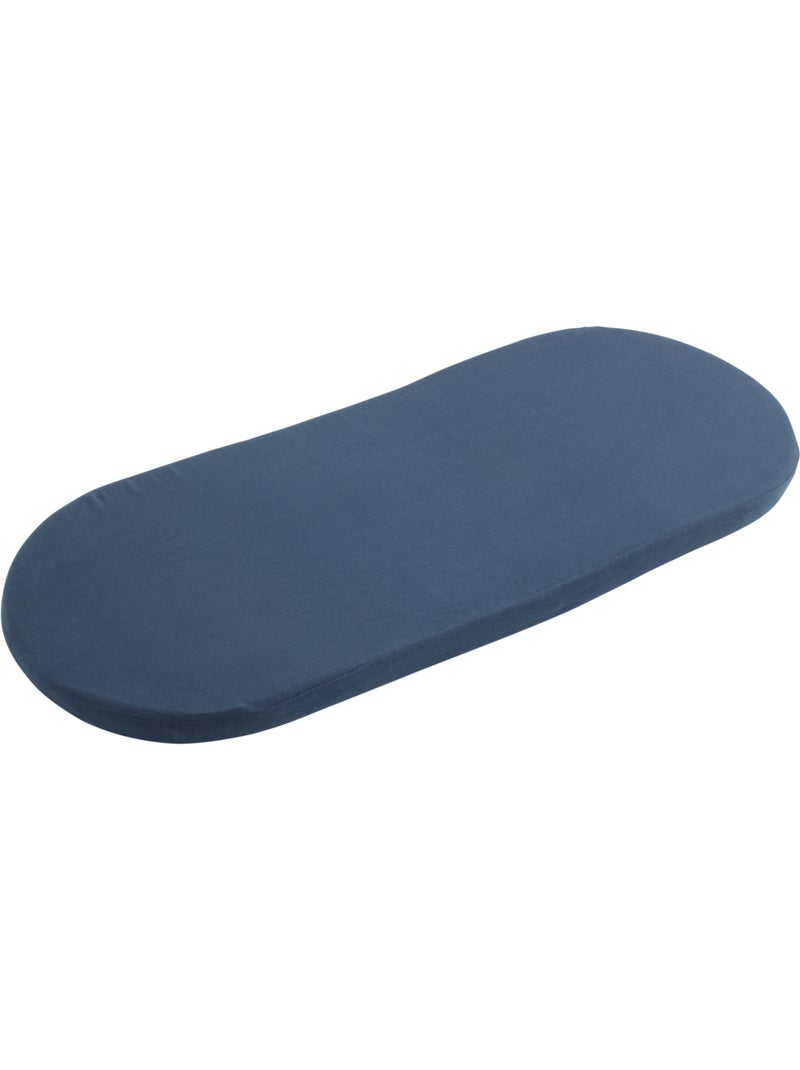 Culla in fibra naturale e rivestimento in tessuto con supporto in pino - SAUTHON Blu - Kiabi