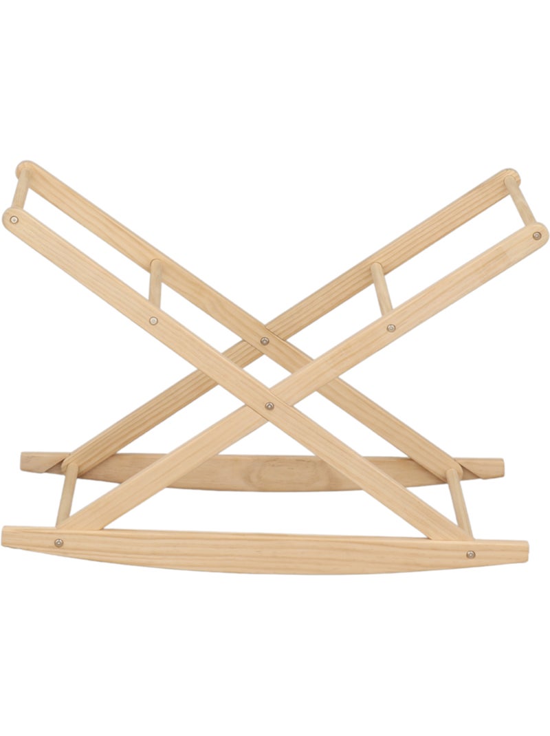 Culla in fibra naturale e rivestimento in tessuto con supporto in pino - SAUTHON Marrone - Kiabi