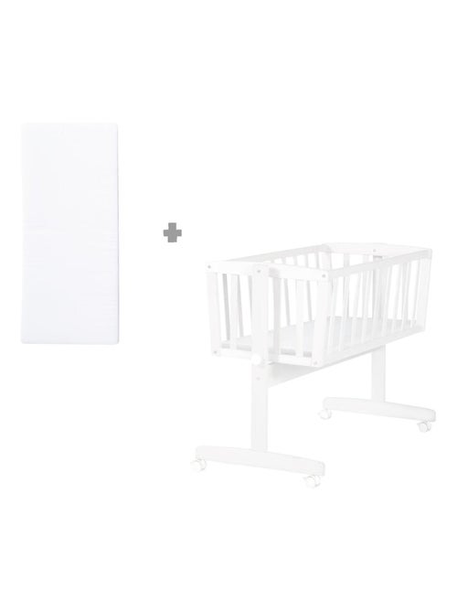 Culla in legno con ruote con freno e materasso – "Roba" - Kiabi