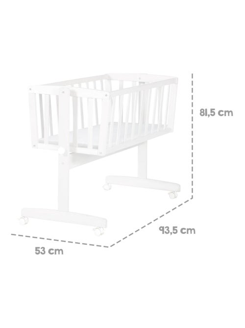 Culla in legno con ruote con freno e materasso – "Roba" - Kiabi