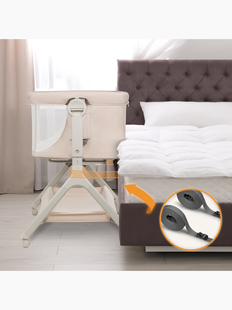 Culla per dormire insieme 3 in 1 LIONELO Leonie Plus - 0-9 kg - Altezza e inclinazione regolabili Beige - Kiabi
