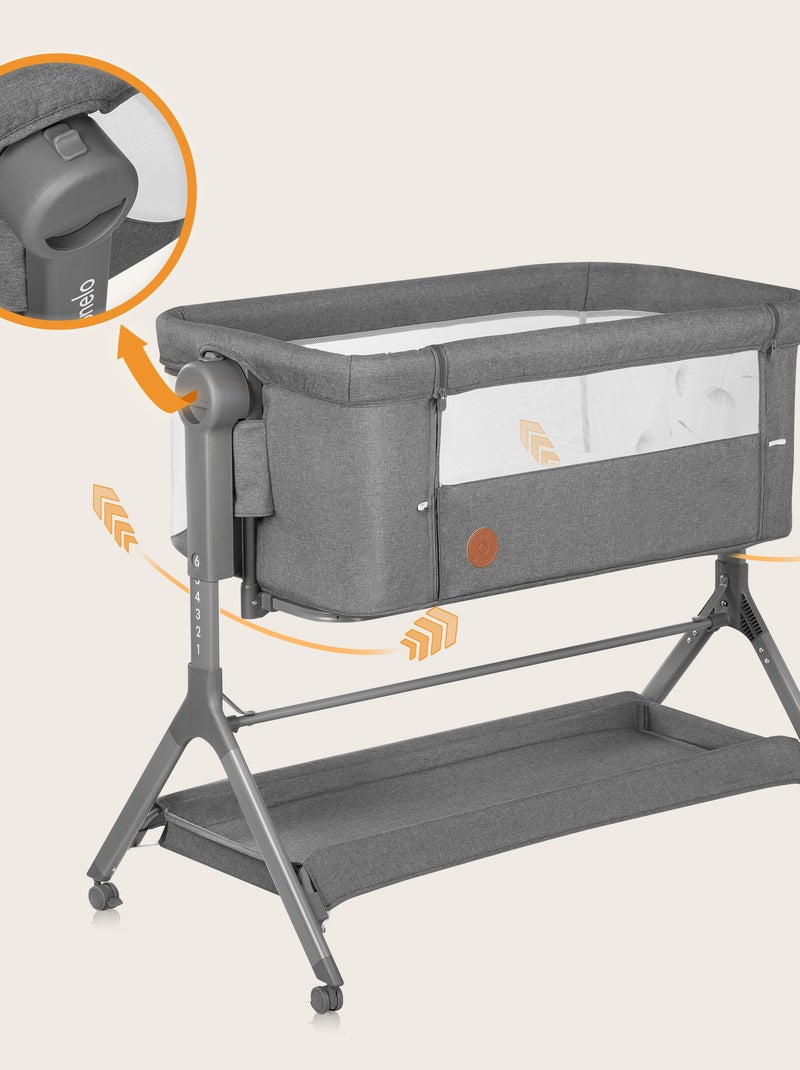 Culla per dormire insieme 3 in 1 LIONELO Leonie Plus - 0-9 kg - Altezza e inclinazione regolabili Grigio - Kiabi