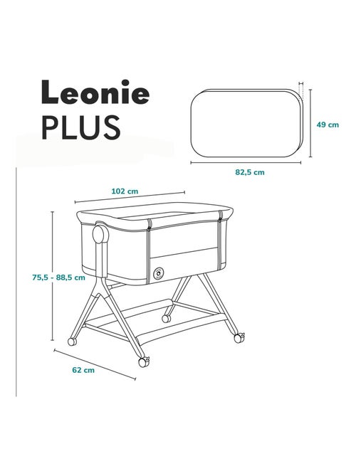 Culla per dormire insieme 3 in 1 LIONELO Leonie Plus - 0-9 kg - Altezza e inclinazione regolabili - Kiabi