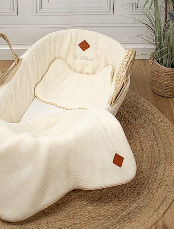 Culla per neonato con materasso, rivestimento e federe, jeanne | SEVIRA KIDS