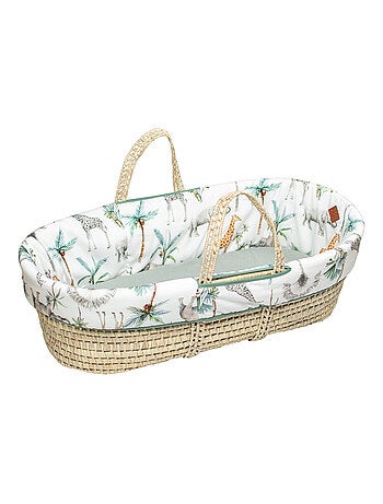 Culla per neonato con materasso, rivestimento e lenzuolo con angoli, safari | SEVIRA KIDS