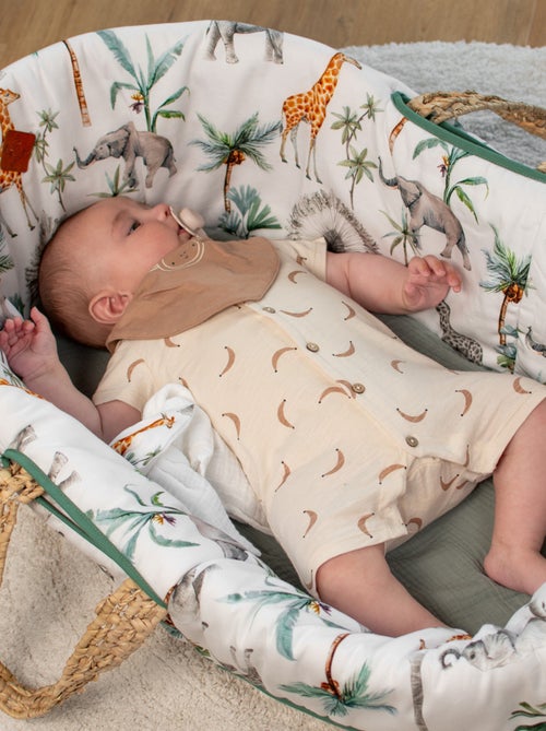 Culla per neonato con materasso, rivestimento e lenzuolo con angoli, safari | SEVIRA KIDS - Kiabi