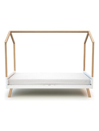 AT4 - Culla trasformabile a capanna KASA legno - Faggio verni - 70 x 140 - 146 x 74.50 x 162.50 cm
