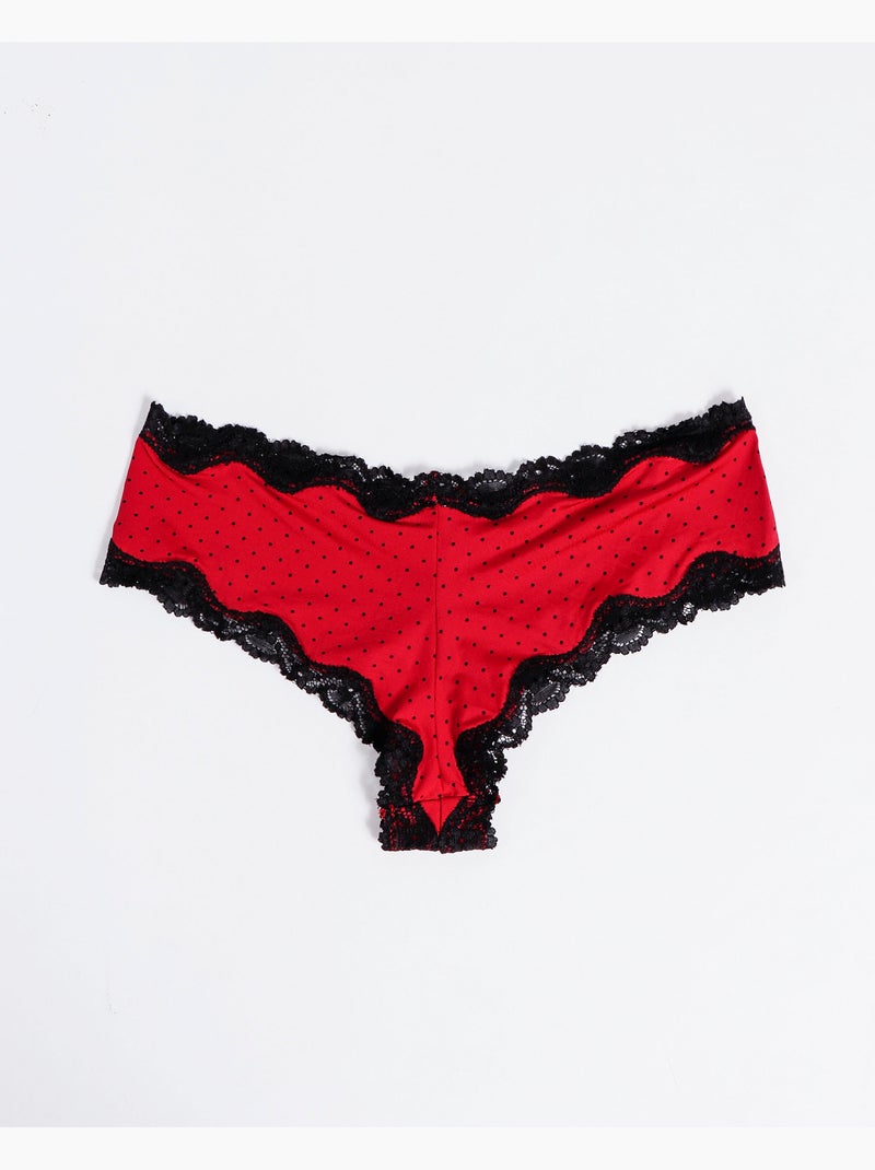 Culotte a pois da donna ADMAS Rosso scuro - Kiabi
