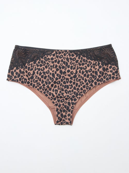 Culotte a vita alta con stampa leopardata - Kiabi