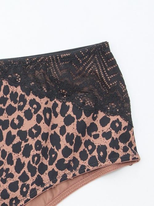 Culotte a vita alta con stampa leopardata - Kiabi