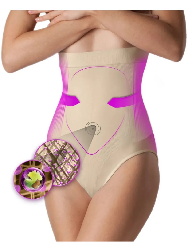 Culotte Cintura modellante e snellente Beige - Kiabi