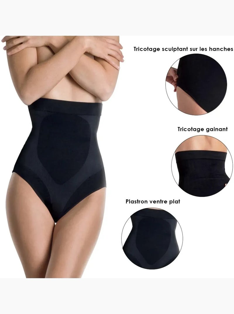 Culotte Cintura modellante e snellente Nero - Kiabi