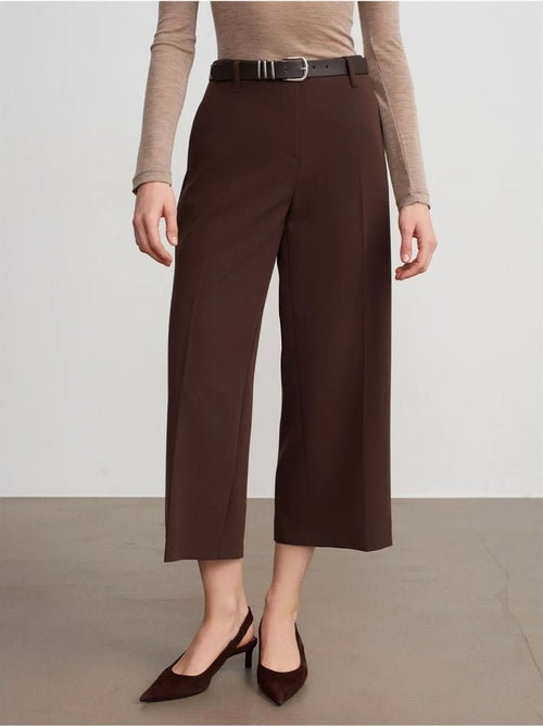 Culotte in crêpe a vita alta con cintura dilvin - Kiabi Culotte in crêpe a vita alta con cintura dilvin - Kiabi