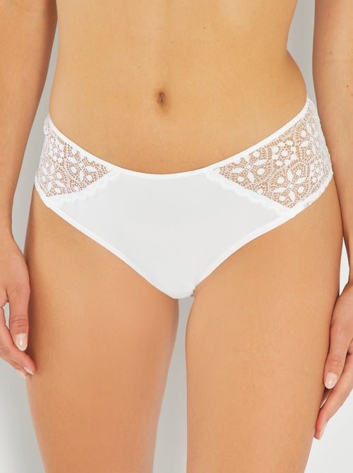 Culotte in microfibra e pizzo - Kiabi