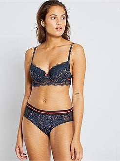 Culotte in microfibra e pizzo - Kiabi