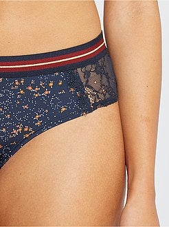 Culotte in microfibra e pizzo - Kiabi