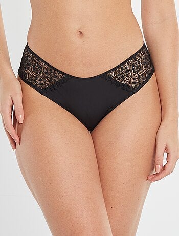 Culotte in microfibra e pizzo