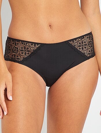 Culotte in microfibra e pizzo