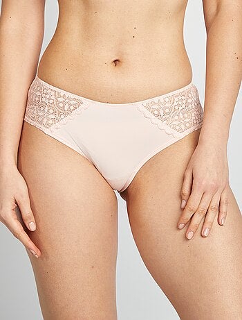 Culotte in microfibra e pizzo