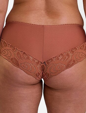 Culotte in microfibra e pizzo 'Sans complexe'