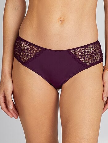 Culotte in microfibra e pizzo