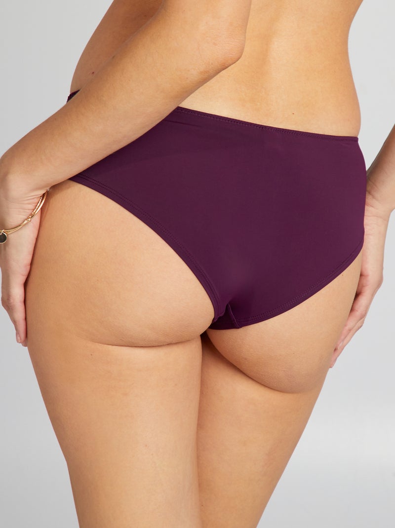 Culotte in microfibra e pizzo VIOLA - Kiabi